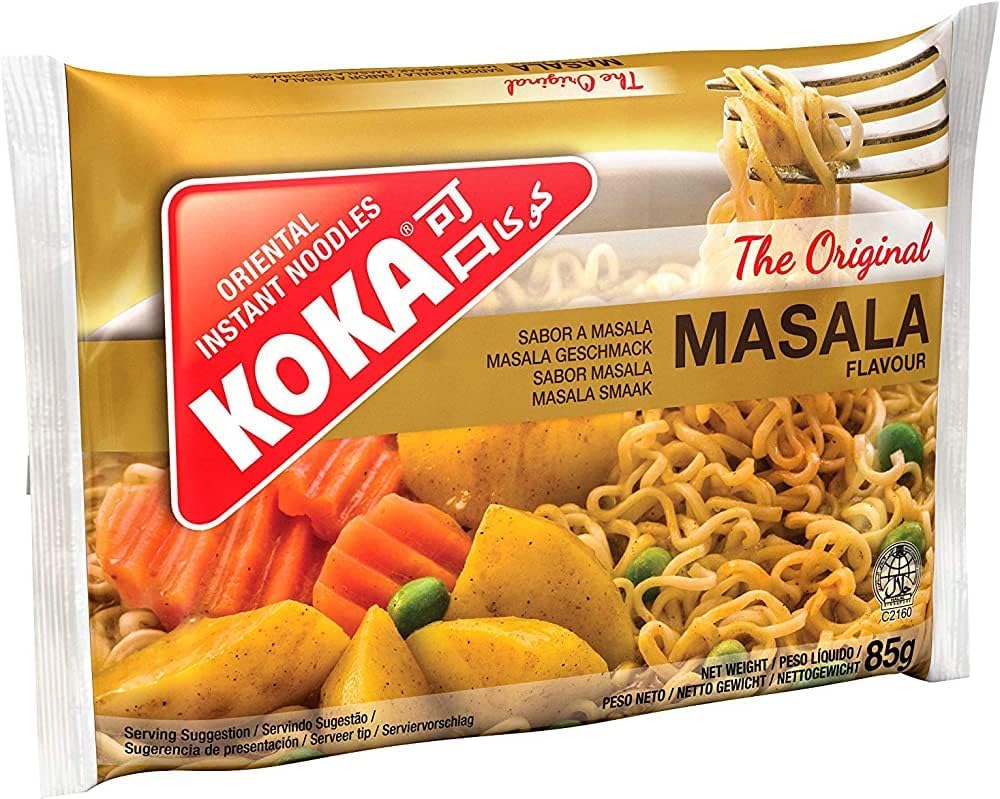 Koka Oriental Style Instant Noodles | Masala Flavour | Snack or Meal Accompaniment | Ready in 2 Minutes | 85g (Pack of 30)