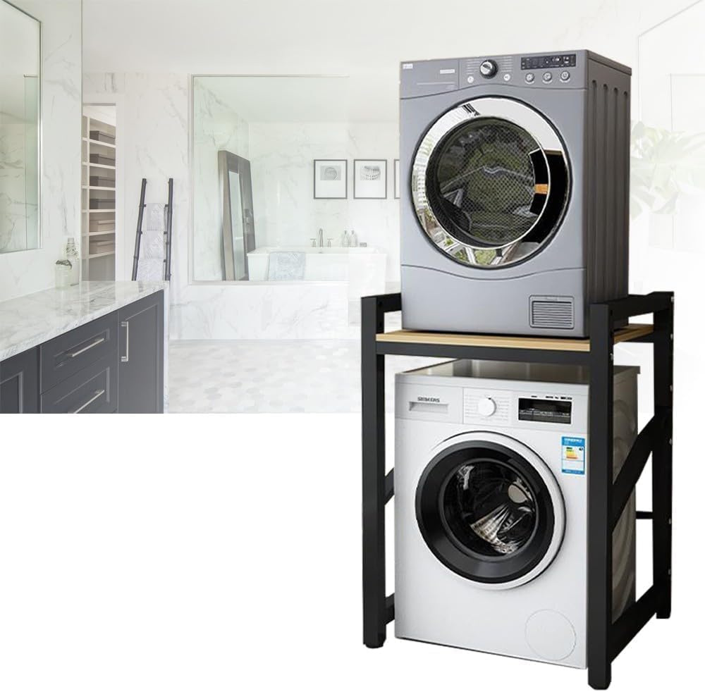 Washer Dryer Stand Stacking Kits, Height Adjustable Tumble Dryer Stand, Stacking Kit with 400KG Load Capacity for Balcony Laundry