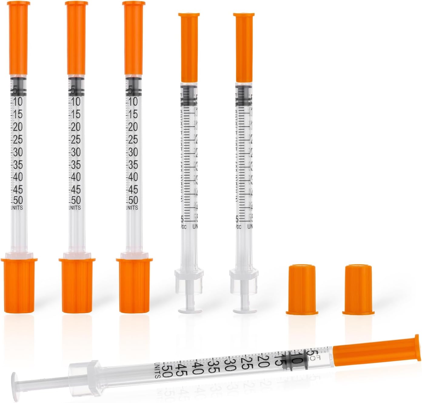 0.5ml/cc 31G 1/4 Inch Syringes, Scientific Lab Syringe, Individually Wrapped, Pack of 100