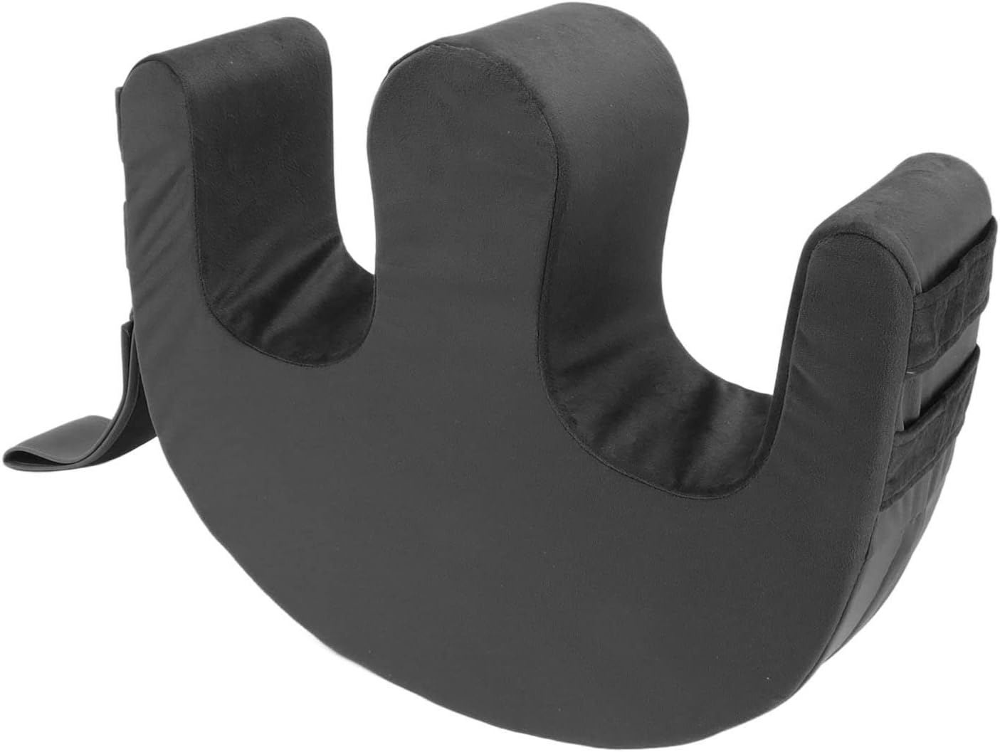 Bedridden Patient Turning Device Multi Functional U Shaped Turnover Pad with Bandaged Flannelette Comfortable Patient Turning Pillow for Elderly (Grey)