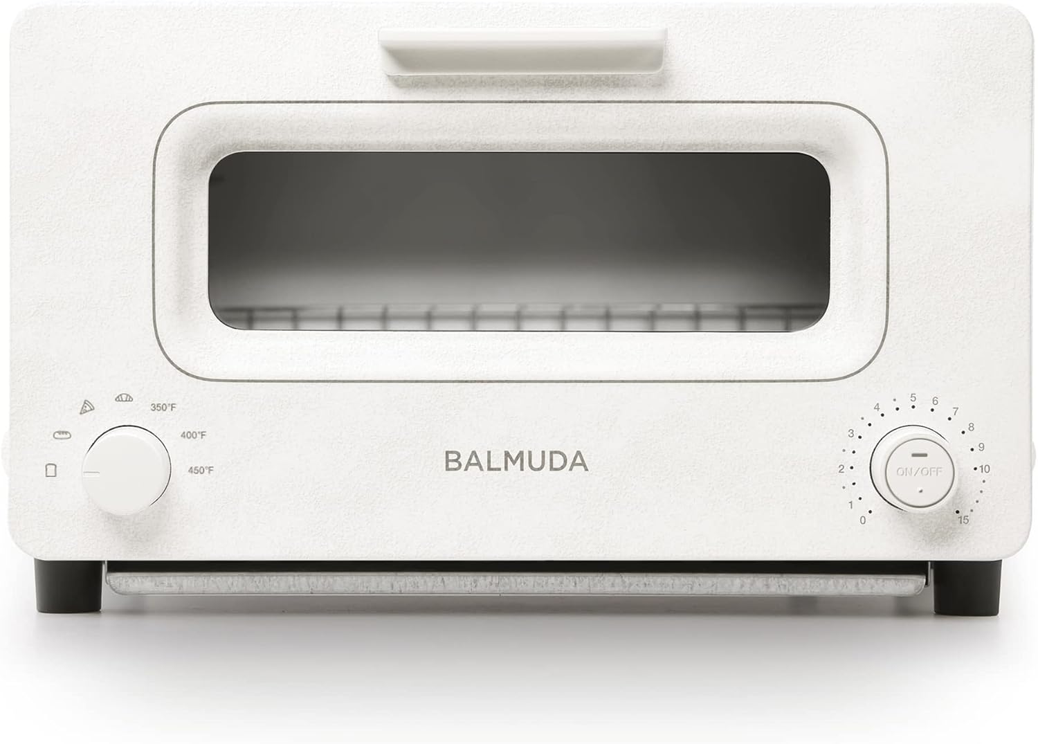 BALMUDA The Toaster | EU VERSION - 220v & Type C Plug| Steam Oven Toaster | 5 Cooking Modes - Sandwich Bread, Artisan Bread, Pizza, Pastry, Oven | Compact Design | Baking Pan | White