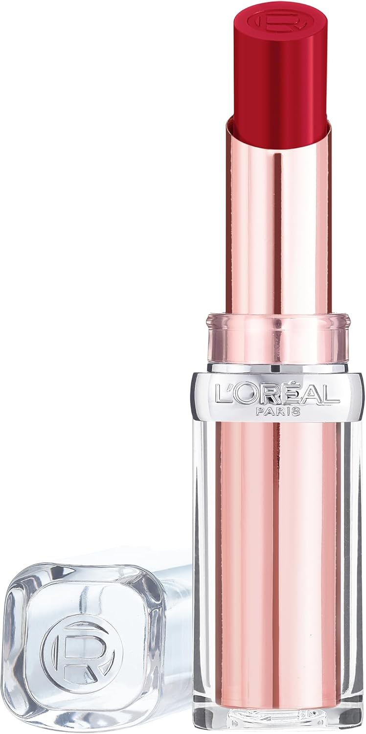L'Oreal Paris Lipstick, Balm-In-Lipstick, Keep Lips Hydrated and Smooth, Natural-Looking Shiny Finish, Glow Paradise, 350 Rouge Paradise?