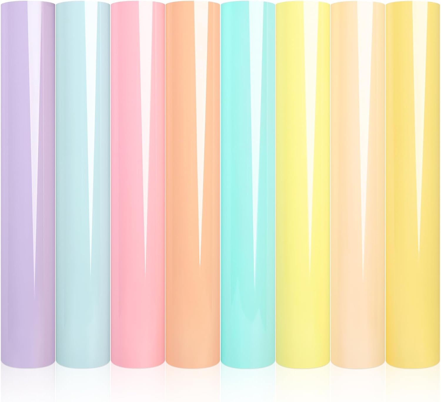 WRAPXPERT Pastel Iron on Vinyl Boho Heat Transfer Vinyl Bundle 12 X 10 in, 8 Assorted Pastel HTV for T-Shirts,Garment, Easy to Cut & Weed