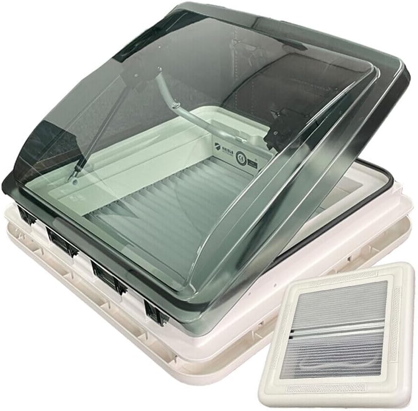 Shield Autocare© Sky Light Crystal Dome Roof Opening Vent Shower Hatch RV Camper, Van Caravan 500x500