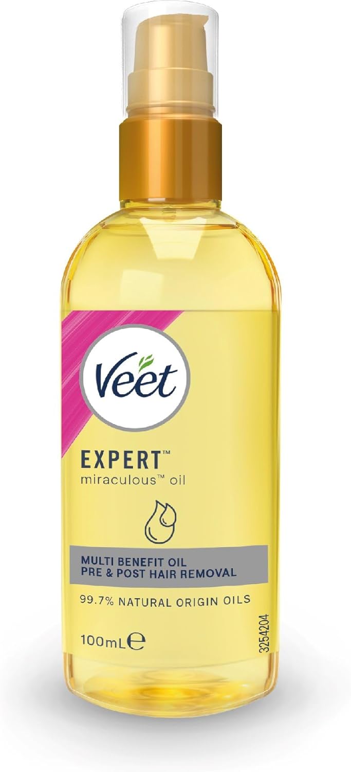 Veet Miraculous Pre and Post Removal Hair Oil, 100 ml, (Pack of 1)