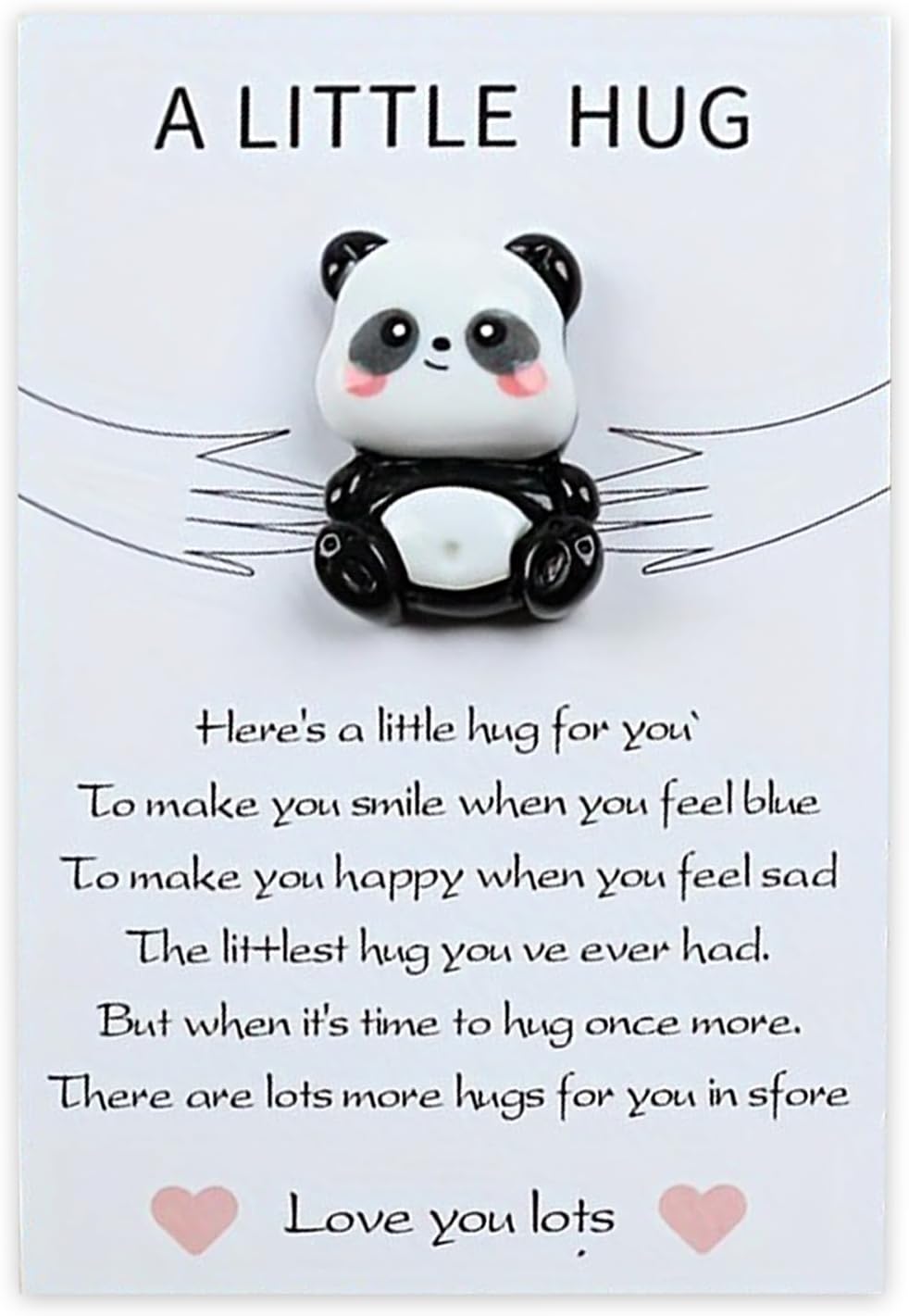 Pocket Hug Gift A Little Pocket Panda Hug Panda Gifts Mini Animal Pocket Hug Decoration Cute Pocket Keepsake Ornament Encourage Gift for Friends Lovers Birthday Valentines (Panda)
