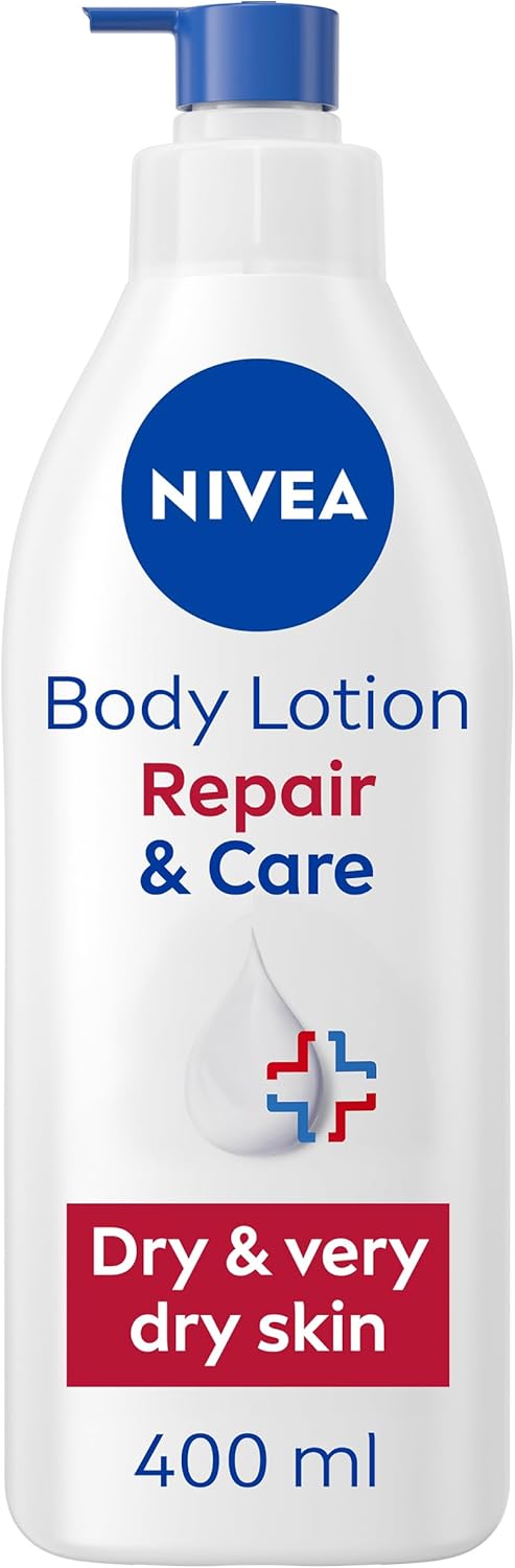 NIVEA Body Repair & Care (400 ml), 72H Moisture Body Lotion with Strengthening Formula, Skin Barrier Strengthening Moisturising Cream, Body Lotion for Dry Skin, With Niacinamide and Glycerin