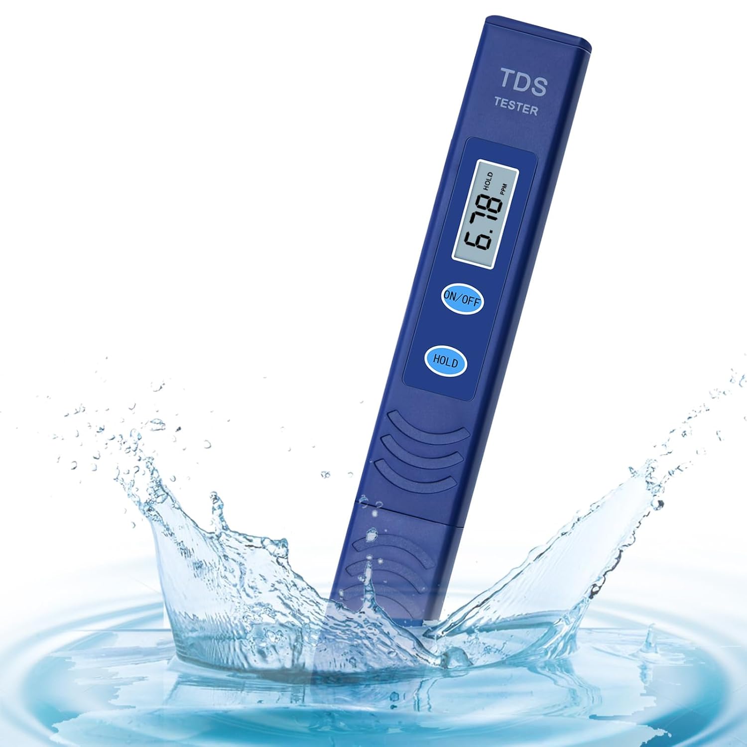 TDS Water Tester, Drinking Water Tester, 0-9990 PPM Meter Water Quality Tester, Portable Water Tester for Drinking Water, TDS Meter Digital Water Tester, 1 Pack, Deep Blue