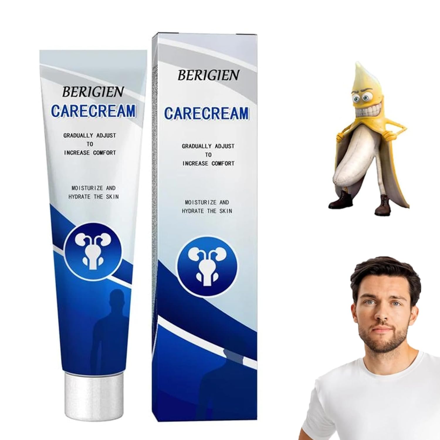 Berigien Care Cream, 2025 New Berigien Comfort Care Gel, Natural Berigien Cream for Men, Berigien Comfort Care Cream Para Hombres, Berigien Care Cream for Men Between Legs (1PCS)