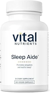 Vital Nutrients | Vegan Sleep Supplement | Promotes Relaxation and Restful Sleep | Natural for Adults | Soothing Lavender Scent | Gluten, Dairy, Soy Free | 60 Capsules