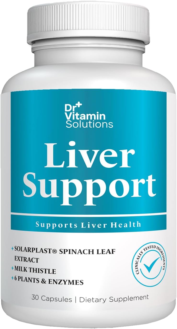 DR VITAMIN SOLUTIONS Liver Cleanse Detox and Repair - Milk Thistle Supplement with Chlorophyll, Digestive Enzymes, Artichoke & Dandelion for Natural Gallbladder Support, 30 Vegan Capsules