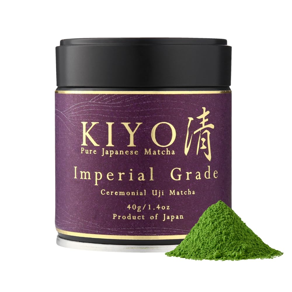 Kiyo Matcha Imperial Grade Tenryu Ceremonial Uji Matcha - Pure Japanese First Harvest Ceremonial Grade Matcha Green Tea Powder from Uji, Japan (40g/1.41oz)