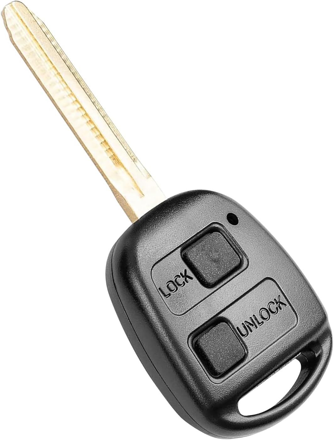 Toyota Key Fob Cover Replacement for Toyota Yaris Corolla Avensis RAV4 Celica Camry Echo Prado Remote Car Key Case Shell, 2 Button Toyota Key Fob Repair Kit (With Rubber Pad & Blade)