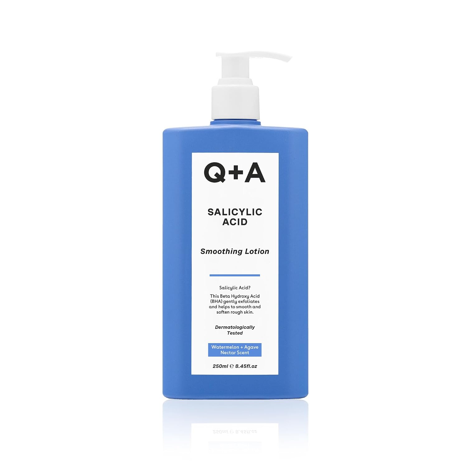 Q+A Salicylic Acid Smoothing Body Lotion (250ml), Body Moizturiser with Watermelon & Agave Scent, Body Butter Alternative, Smooths Rough Bumpy Skin, Clears Blemishes & Uneven Texture