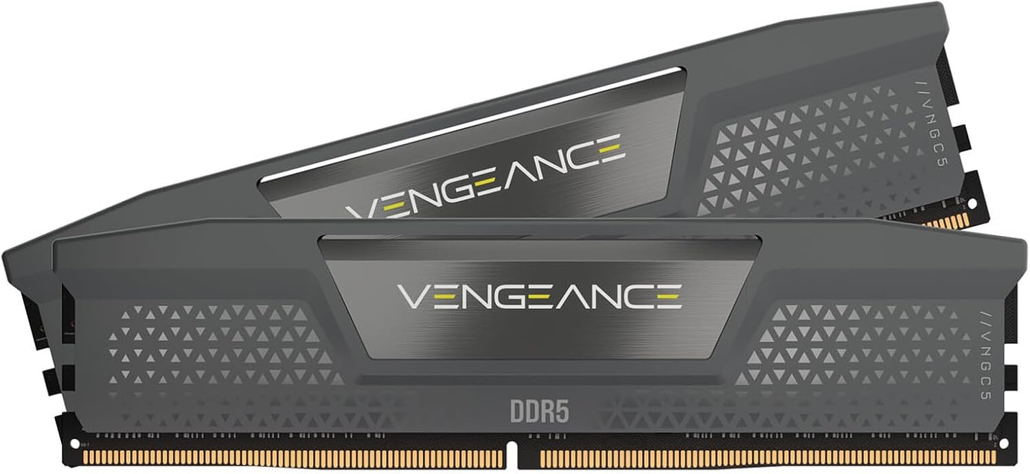 CORSAIR Vengeance DDR5 RAM 32GB (2x16GB) 6400MHz CL36-48-48-104 1.35V AMD Expo Intel XMP 3.0 Desktop Computer Memory – Gray (CMK32GX5M2B6400Z36)