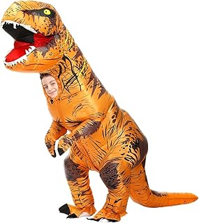 Inflatable T-REX Dinosaur Costume Adult/Kids, Full Body Halloween Costumes For Men/Women, Blow up Costumes