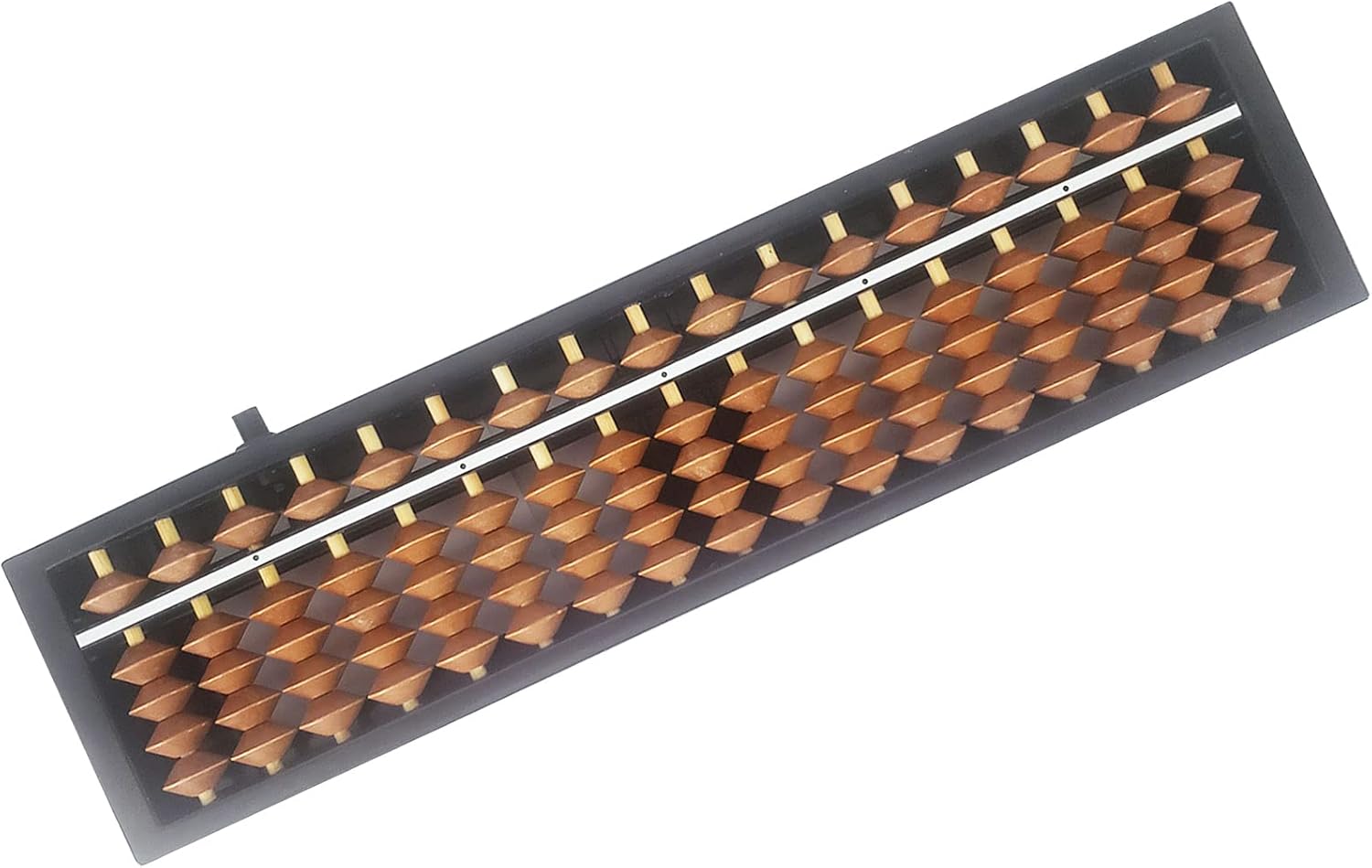 Digit Standard Abacus Soroban Professional 17 Column (10.2 inch) Math Abacus, Math Calculating Tool with Reset Button for Adults Kids (Brown)