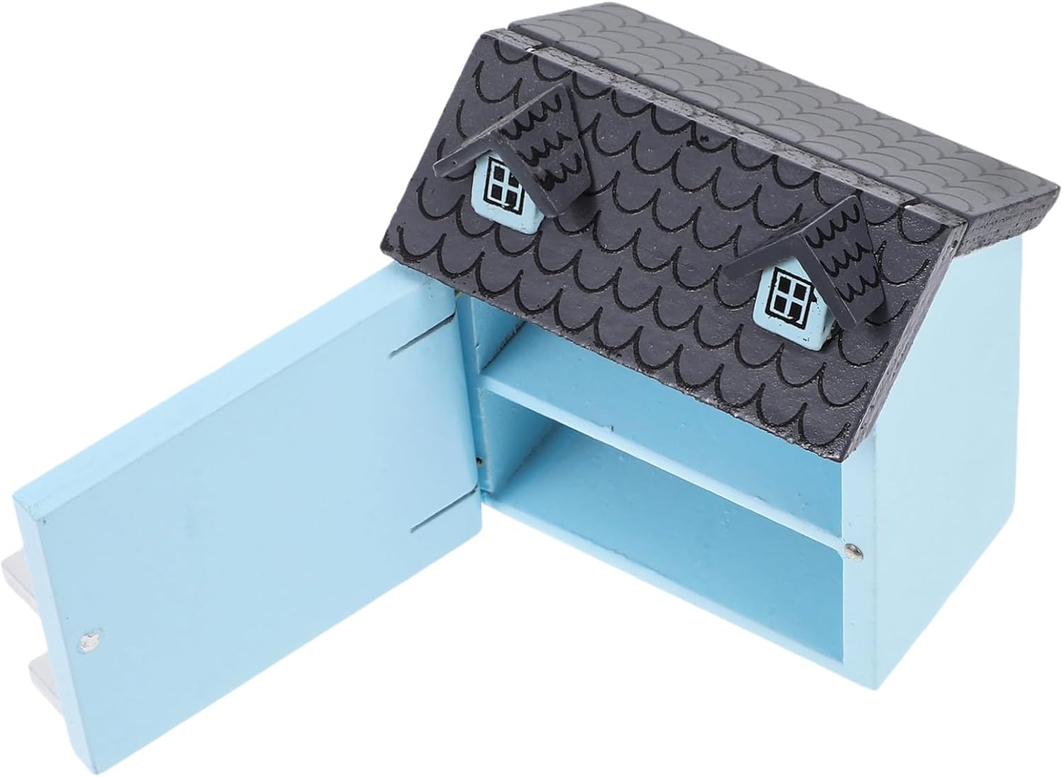 SUPVOX 1:12 Scale Dollhouse Miniature House Ornament Wood Tiny House Model Kit Diy Decorative Office or Bookshelf Accessory