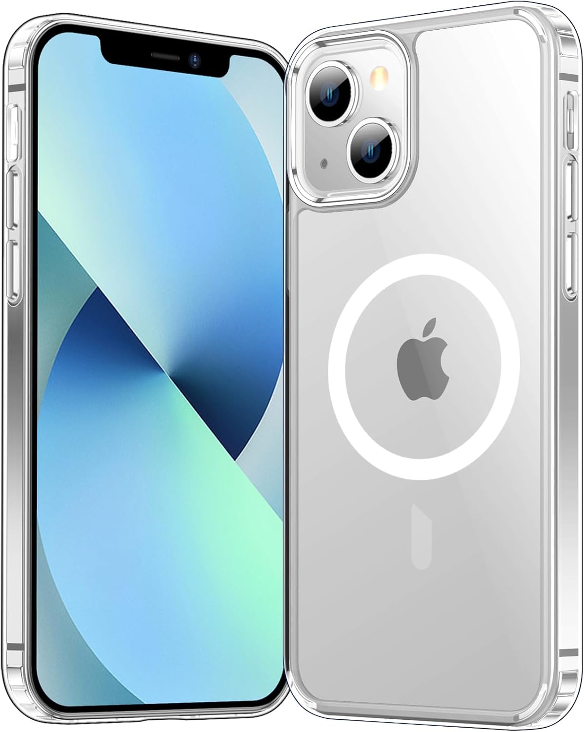 Temdan for iPhone 13 Case Clear, [Compatible with Magsafe][Anti-Yellowing][Military-Grade Protection] Shockproof Slim Phone Case for iPhone 13, Clear