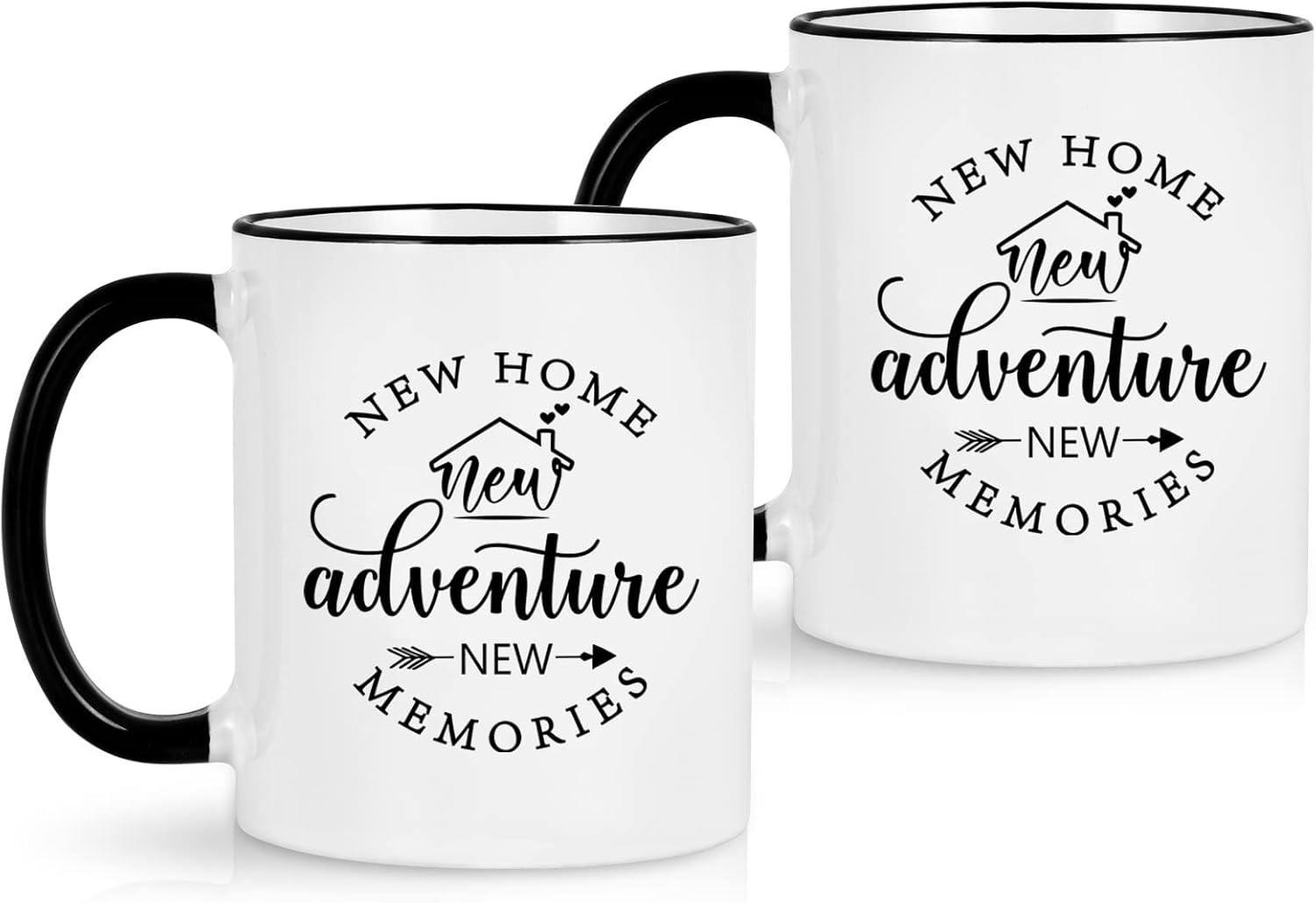 Cabtnca New Home Adventure Mug Set, Housewarming Gift for Couple, 11Oz Pack of 2