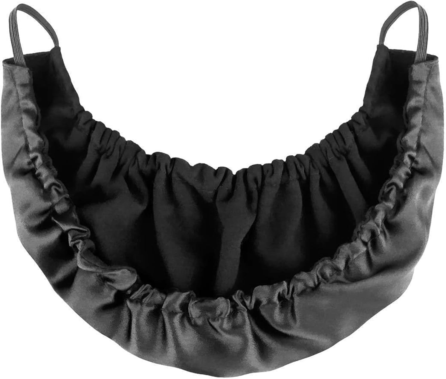 Txuolin Black Beard Bonnet Beard Bandana for Men Facial Hair Beard Bib Adjustable Beard Guard Cover Mens Bedtime Apron Cap Double Layer, Mustache Care Beard Covers