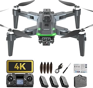 GPS Drone with 4K Camera for Adults, S166 Drone Under 249g 5GHz Transmission 3 Batteries, 90° Adjustable Lens, Auto Return, Follow Me, Brushless Motor Drones for Adults and Beginners