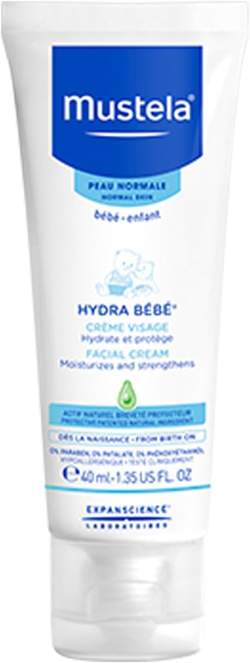 Mustela Hydra Bebe Facial Cream Moisturizes and Strengthens, 40 ml