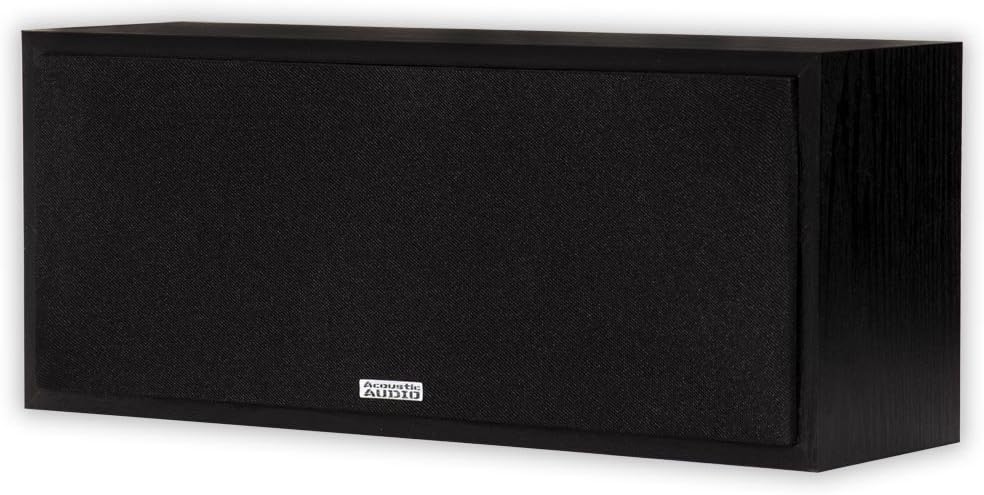 Acoustic Audio Psc-43 Dual 4" 2-Way Center Channel Loudspeaker 150 Watt - Black Ash Finish