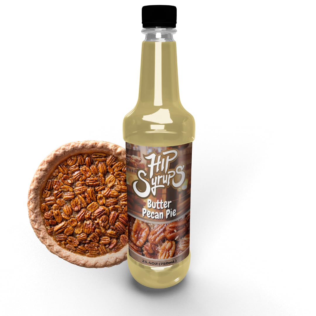 Hip Syrups - Butter Pecan Pie Simple Syrup Designed for Coffee, Hot Cocoa