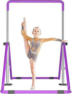 DOBESTS Gymnastics Bar, Kids Folding Horizontal Bar, Adjustable Height Gymnastic Horizontal Bars, GymnasticTraining Equipment for Home Gym Indoor Garden Outdoor