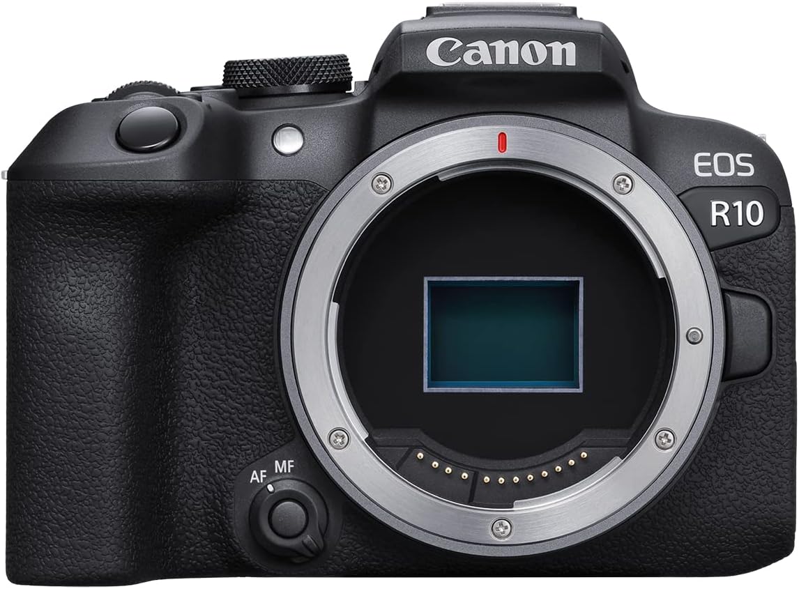 Canon EOS R10 24.2MP Mirrorless Digital Camera Body (APS-C Sensor, 23 FPS, Next Gen Auto Focus, Next Level Image Stabilisation, 4K) Black