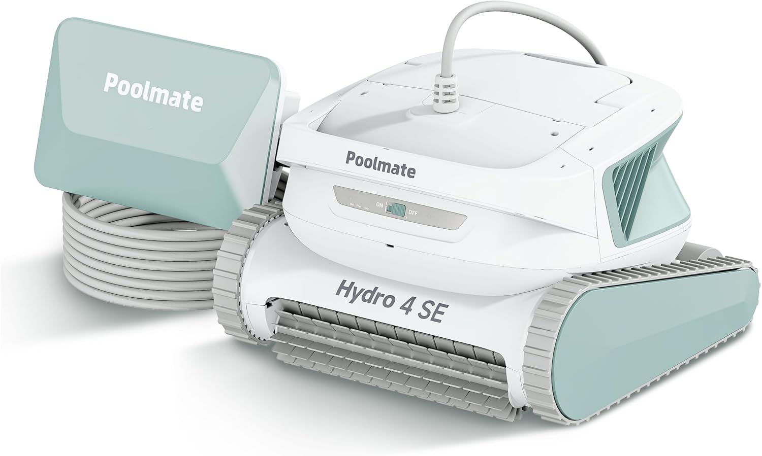 Poolmate Hydro 4 SE Corded Robotic Pool Cleaner, 150W 180μm Class Basket Filter Pool Vacuum with Climbing Walls & Floors, Ideal for Inground Pools Up to 40FT Long Cable