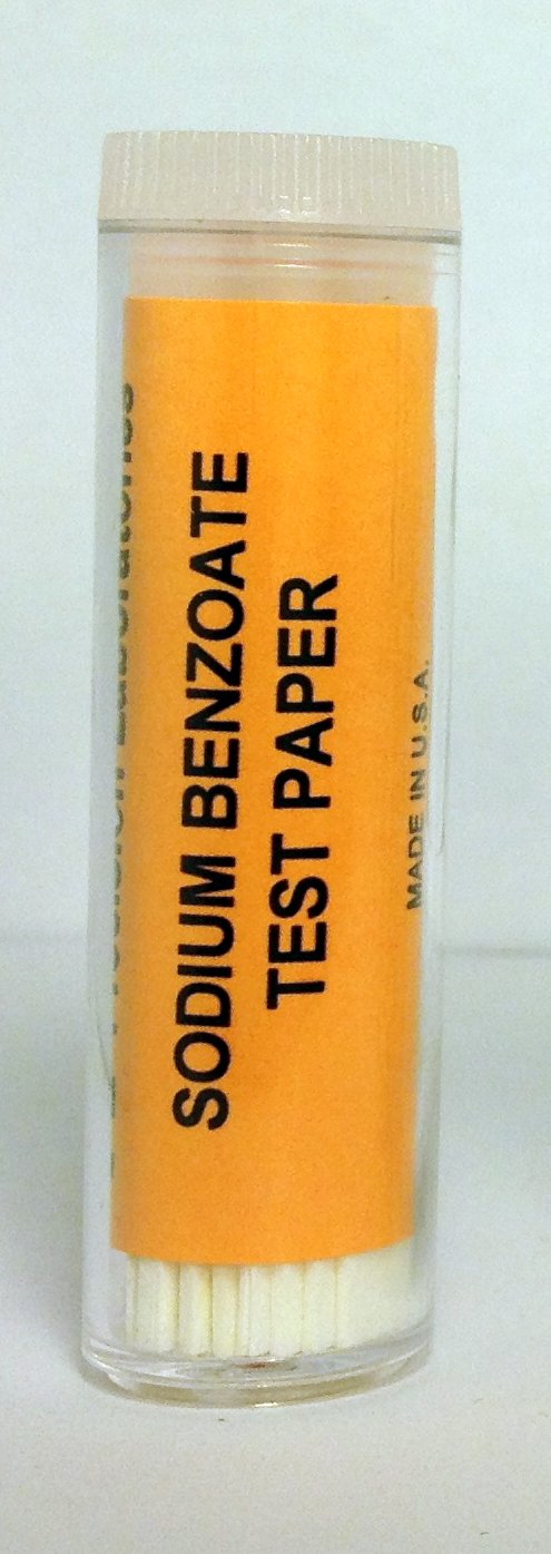 Eisco Labs Sodium Benzoate Paper Strips - Genetic Taste Testing (Vial of 100) - Model FSC1032 - Pack of 5