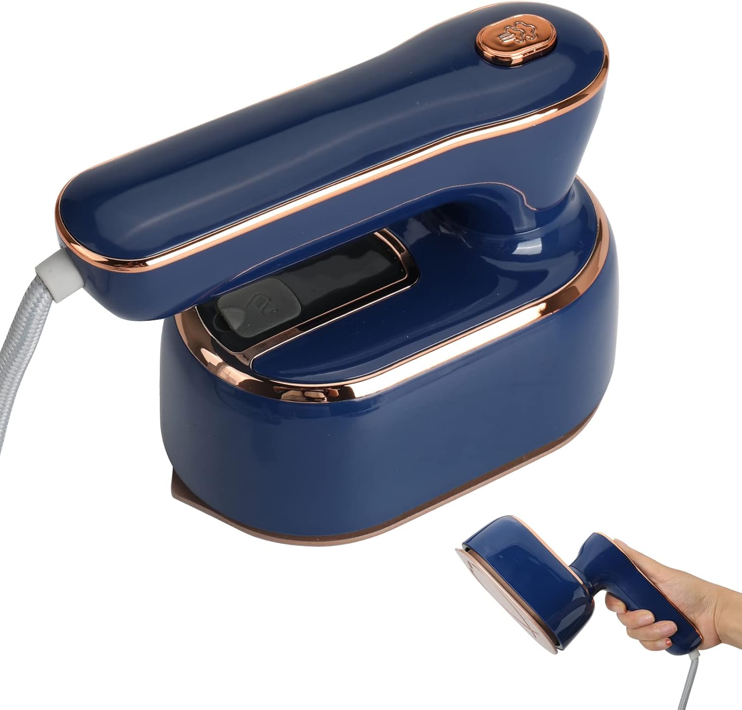 Mini Steam Iron, 1000W Foldable Handheld Travel Steam Iron, Travel Iron 20s Fast Heat Up, Portable Steamer Iron for Home and Travel, 100ml Water Tank (Blue)