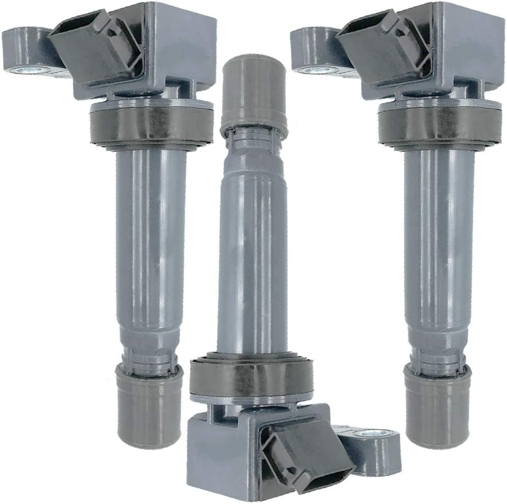 Ignition Coil Pack Set of 3 Compatible With Daihatsu Cuore V VI Sirion Move Trevis YRV Toyota Duet 1.0 EJ-DE EJ-VE 1998- Replaces OEM 90048-52125 90048-52126 GN10573 1950097401 0997000570 (3)