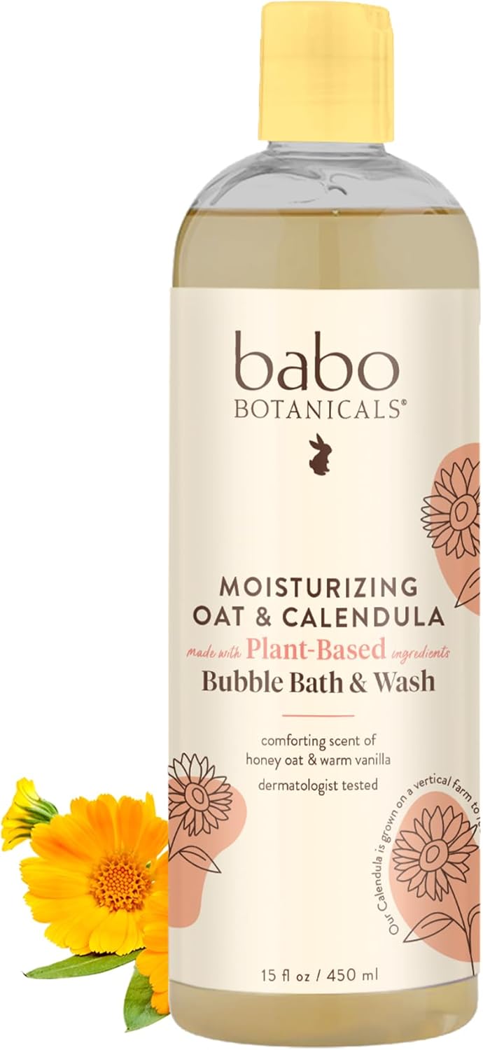 Moisturizing Bubble Bath & Wash, Oatmilk Calendula - Babo Botanicals