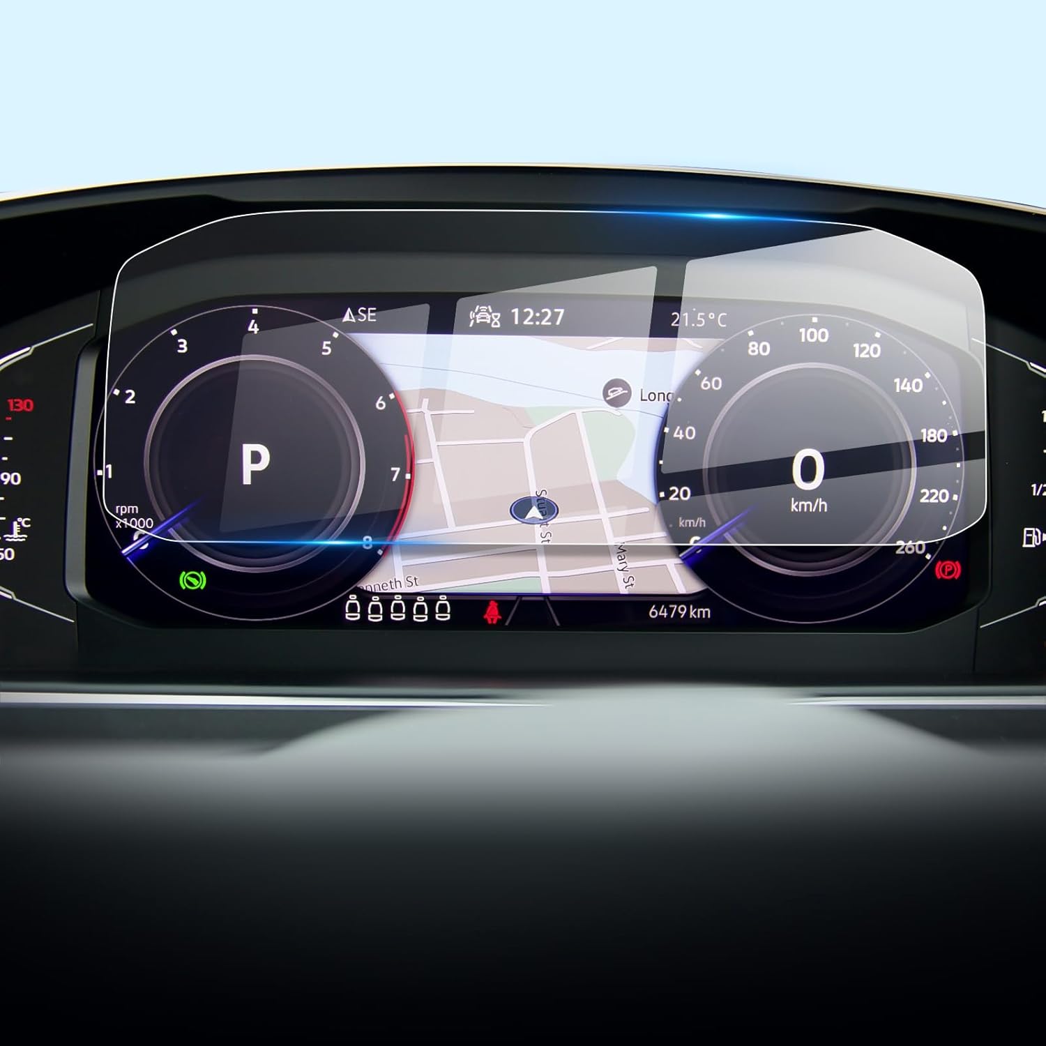 LFOTPP 2019 Tiguan Allspace Active Info Display 10.25-inch Instrument Panel Tempered Glass Screen Protector,Dash Panel Screen,Anti Scratch High Clarity