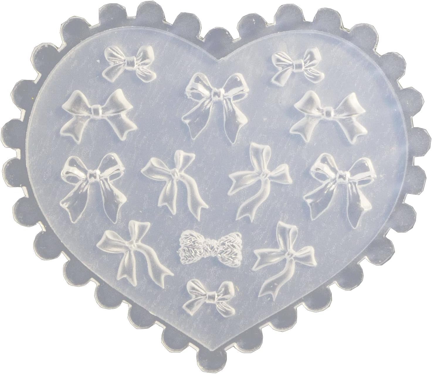 White 3D Bowknot Silicone Nail Art Mold, DIY Bowknot Silicone Nail Decortive Design Mold Nail Art Making Tools Mould Can Be Used Repeatedly,Nail Tips,Beauty and Personal Care