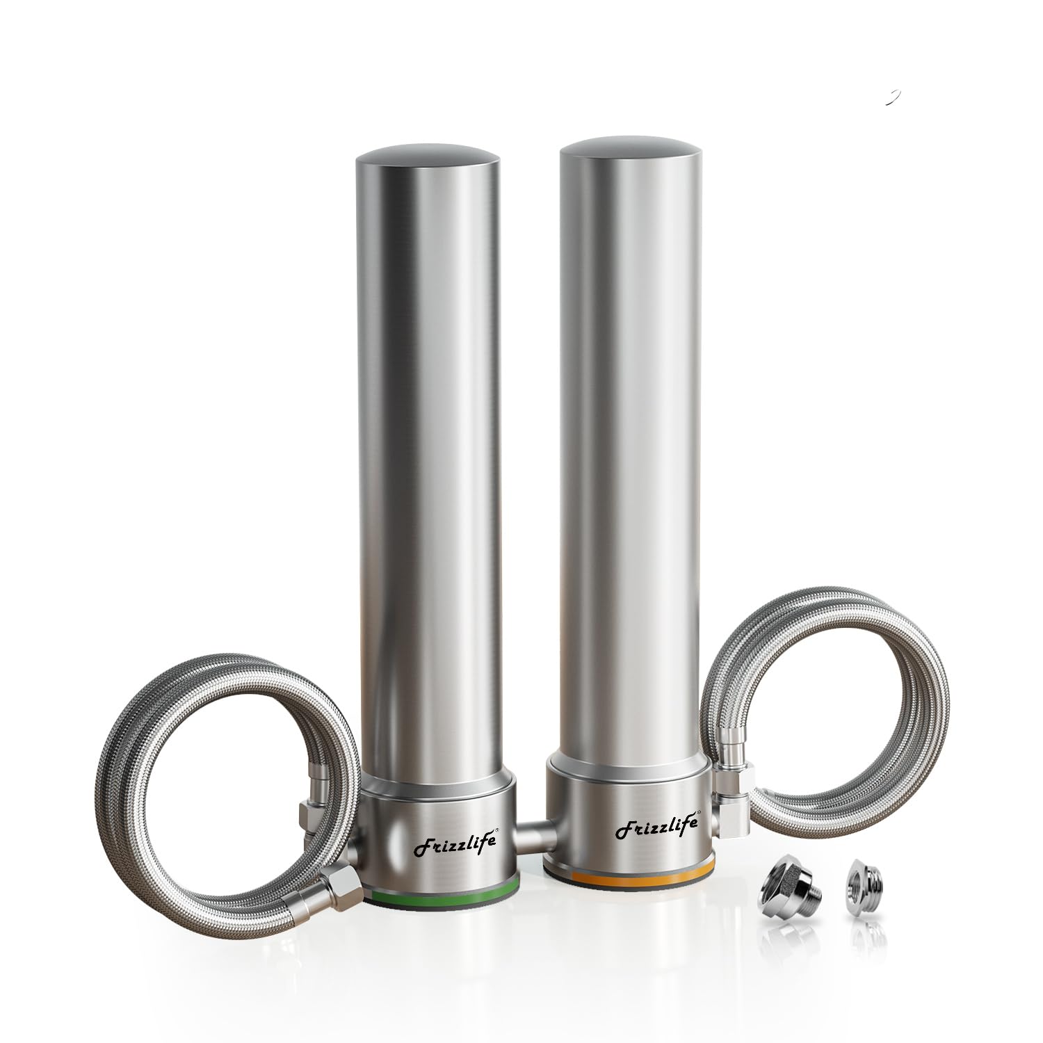 Frizzlife UDS99-S Under Sink Water Filter System, 8-Stage Direct Connect Water Filtration, 0.5 Micron Reduce 99.99% Lead, Chlorine, Heavy Metals, Scale & Limes, NSF Certified Elements, Stainless Steel