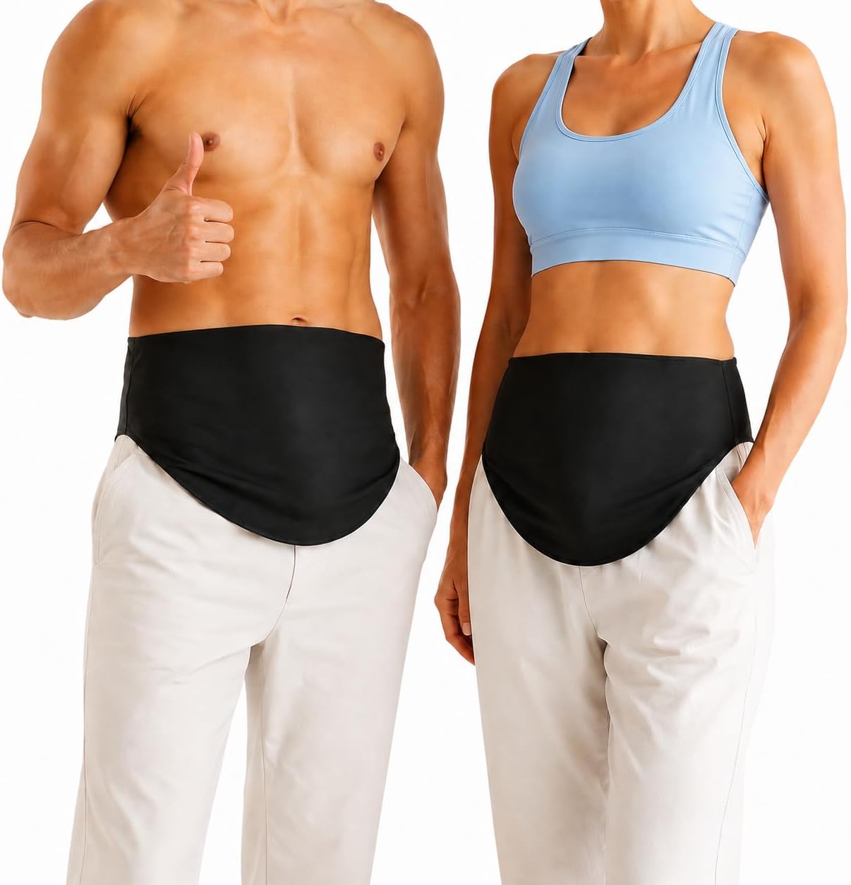 Ostomy Belt for Men and Women 1 Pack, Discreet Colostomy Bag Covers for Sport & Daily Life (Black, L/XL)