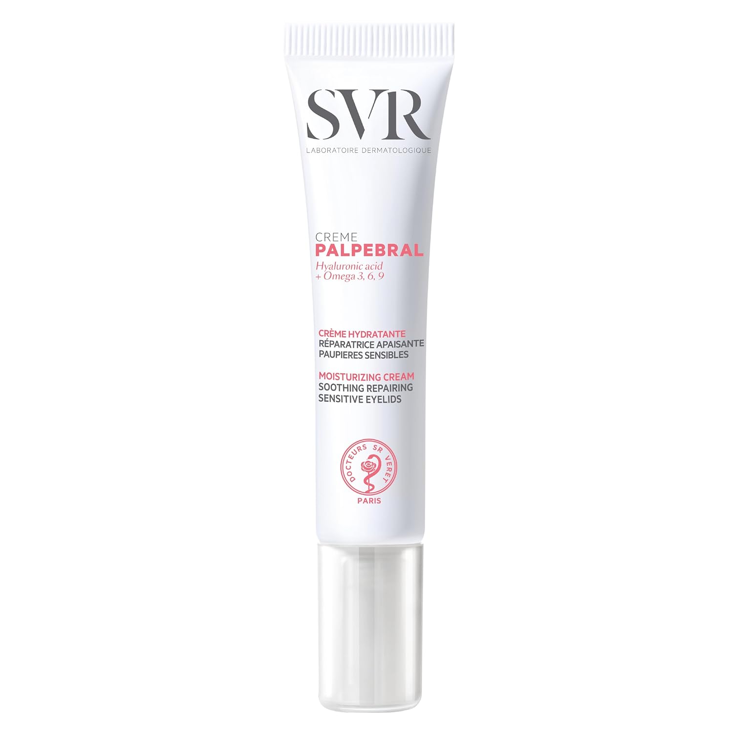 SVR Palpebral Eye Cream - Hyaluronic Acid & Shea Butter. Ultra-Soothing Cream for Dry, Sensitive Eyelids Prone to Irritations due to dryness. Steroid-Free, Fragrance-free Formula, 0.5 fl.oz
