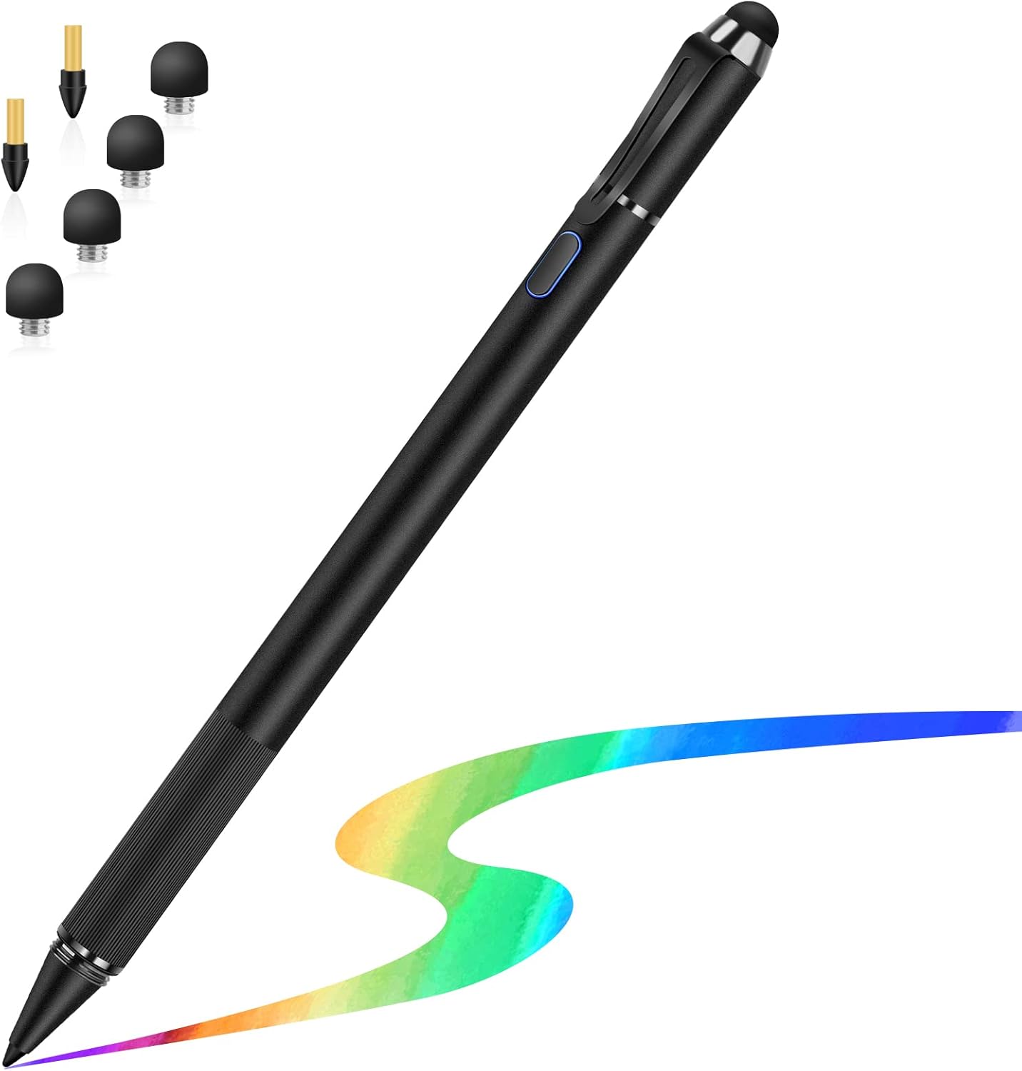 Stylus for iPad with Palm Rejection, MEKO Active Pencil Compatible with (2018-2020) Apple iPad Pro (11/12.9 Inch),iPad 6th/7th/8th Gen/Mini 5th Gen/Air 3rd/4th Gen for Precise Writing/Drawing (Black)