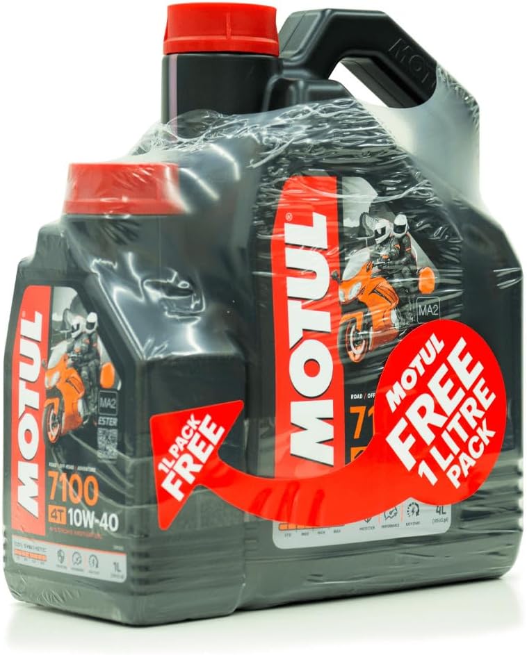 Motul Oil & Lubricant 7100 10w40 4T 100% Synthetic (4L+1L Free)