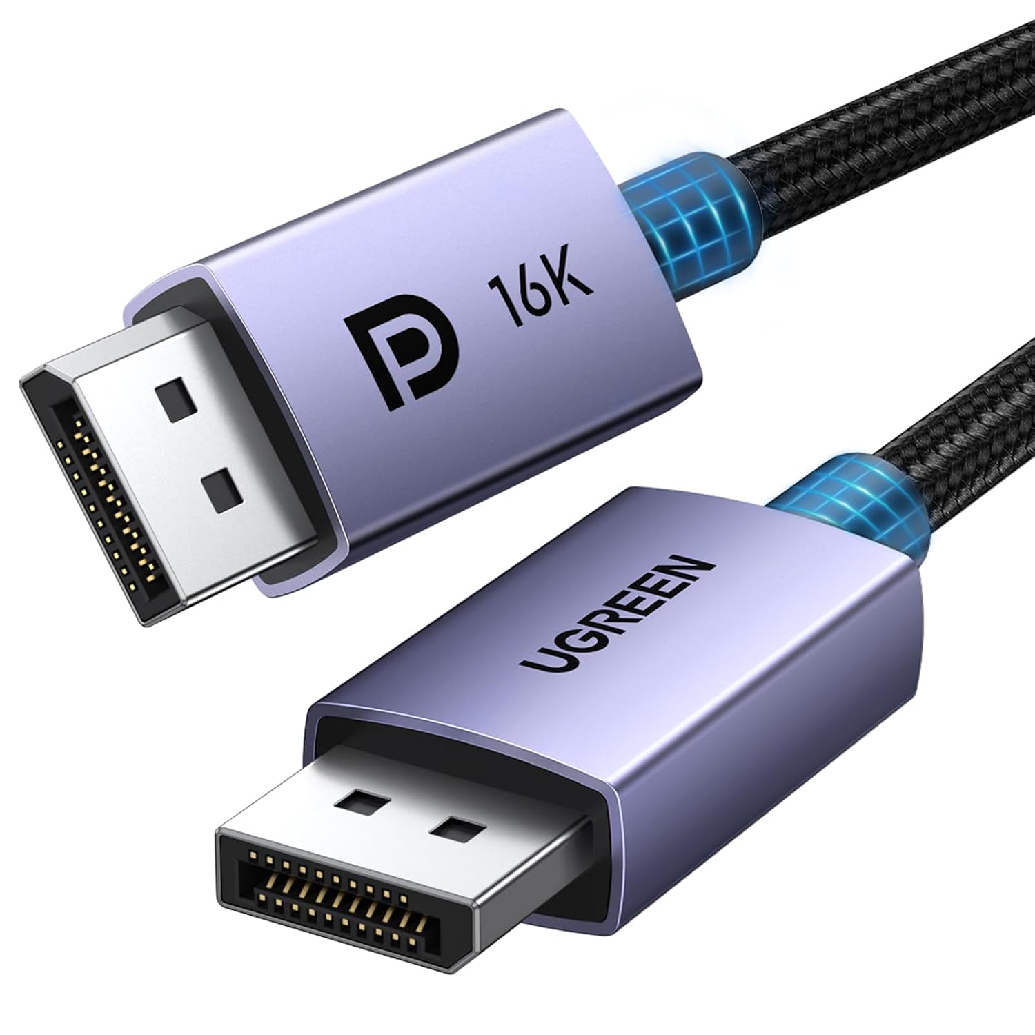 UGREEN 16K DisplayPort Cable 6.6FT [VESA Certified] DP 2.1 to DP | Display Port Lead 16K@30Hz 8K@240Hz 4K@240Hz 54Gbps HDR DSC 1.2a MST FreeSync G-Sync HDCP 2.3 for TV PC Gaming Monitor (2M)