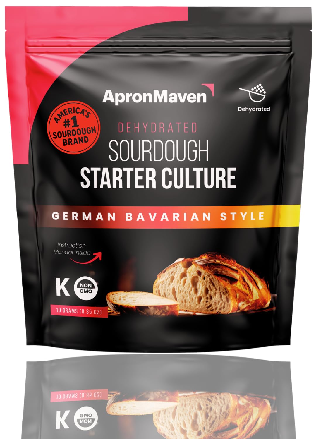 Apron Maven Premium Sourdough Starter Culture | German Bavarian Style | Heirloom Lively Dry Sourdough Starter | Perfect for Rye Breads | Simple Activation Instructions | Lifetime Customer Support