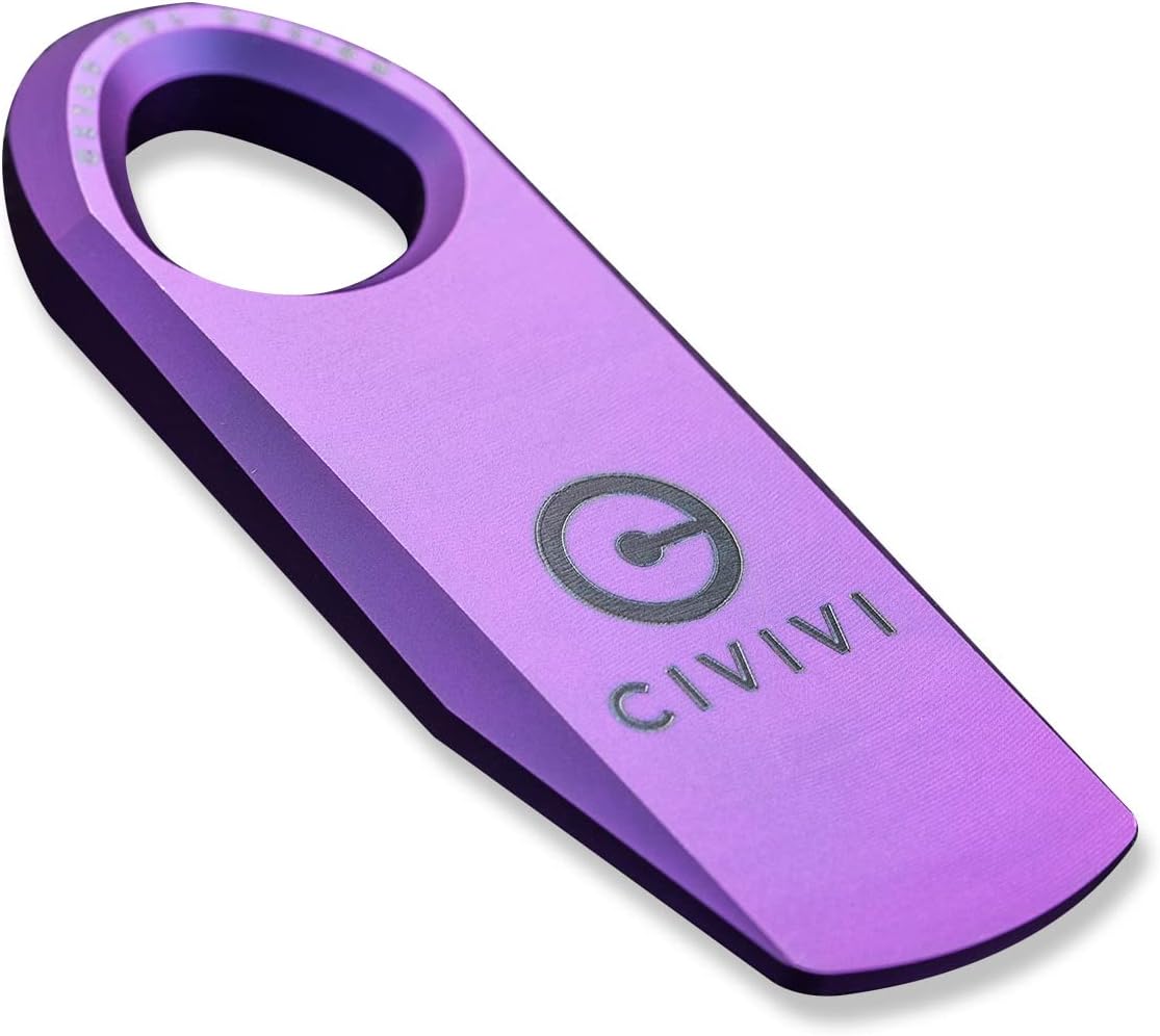 Civivi Ti-Bar C21030-2 Mini Prybar Purple 6AL4V Titanium with Satin Finish and More