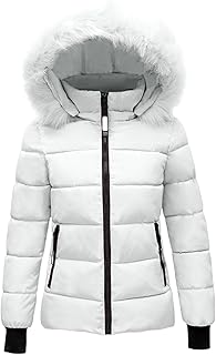 Women's Winter Warm Coats Puffer Jacket Waterproof Snow Parka with Removable Faux Fur Trim Hood