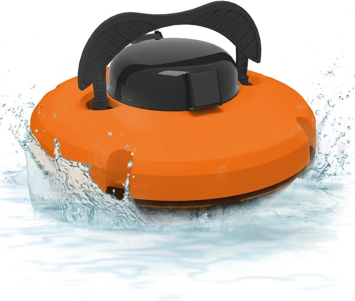 GHRERTX Cordless Pool Robot Underwater Vacuum Cleaners,Automatic Pool Vacuum Cleaner,Lasts 120 Mins and 100㎡,15° Climbing Slope,IPX8 Waterproof,Self-Parking,for Pools(Orange)