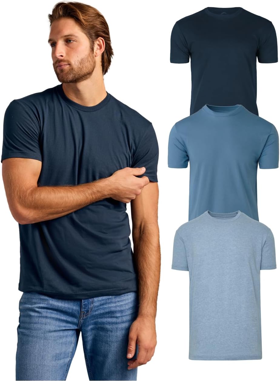 True Classic Mens T-Shirts - Short Sleeve Crew Neck Plain Novelty T Shirt for Men