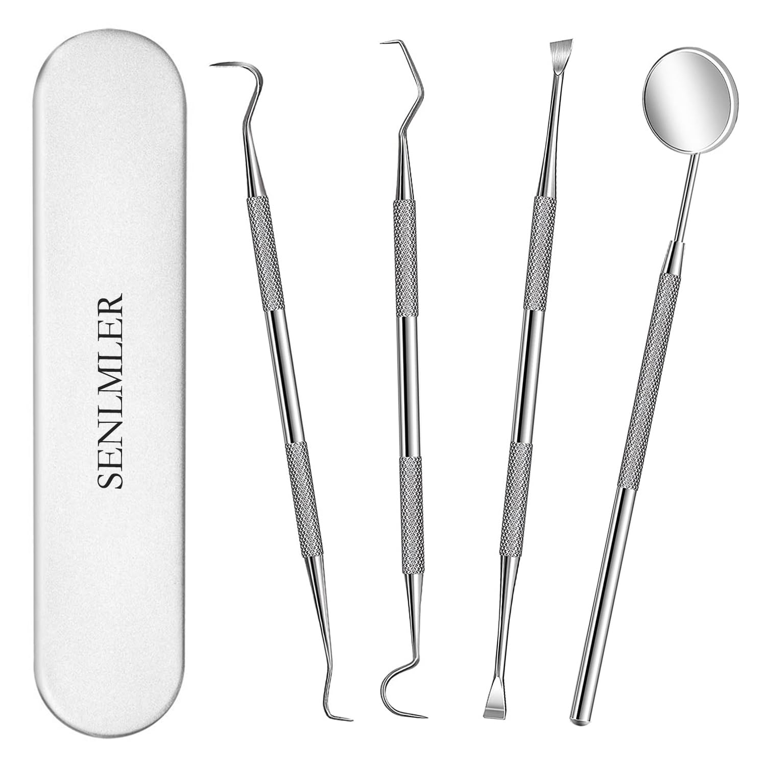 Dental Tools, Professional Plaque Remover Teeth Cleaning Tool Kit, Stainless Steel Dental Pick Tartar Scraper Tooth Cleaner, Oral Care Hygiene Set for Dentist Personal Pets with Storage Box